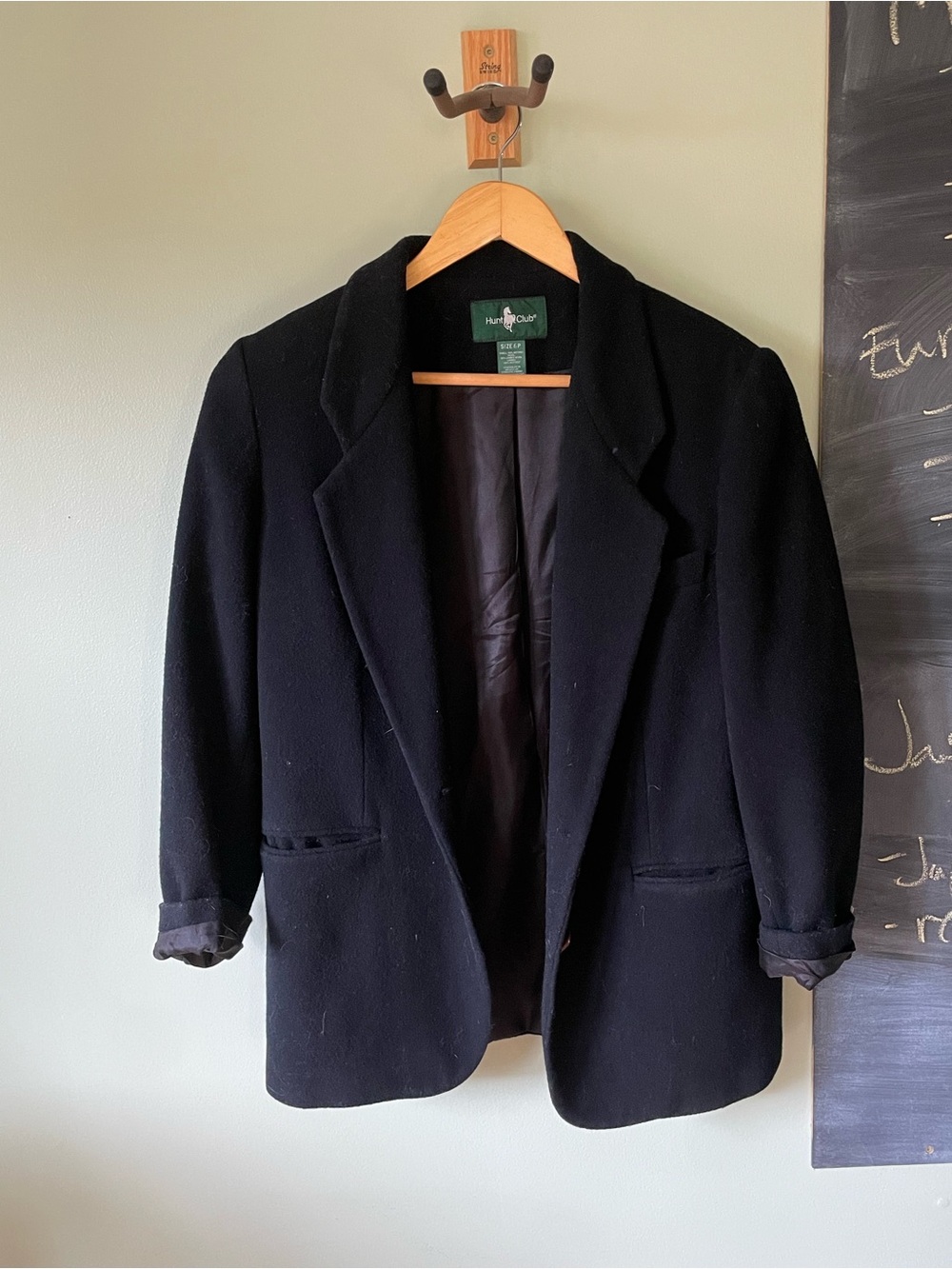 Hunt Club Black Men's Wool Pea Coat